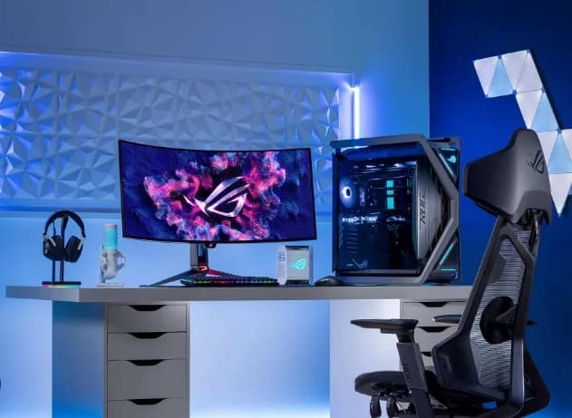 setup de escritorio cómodo, limpio y productivo