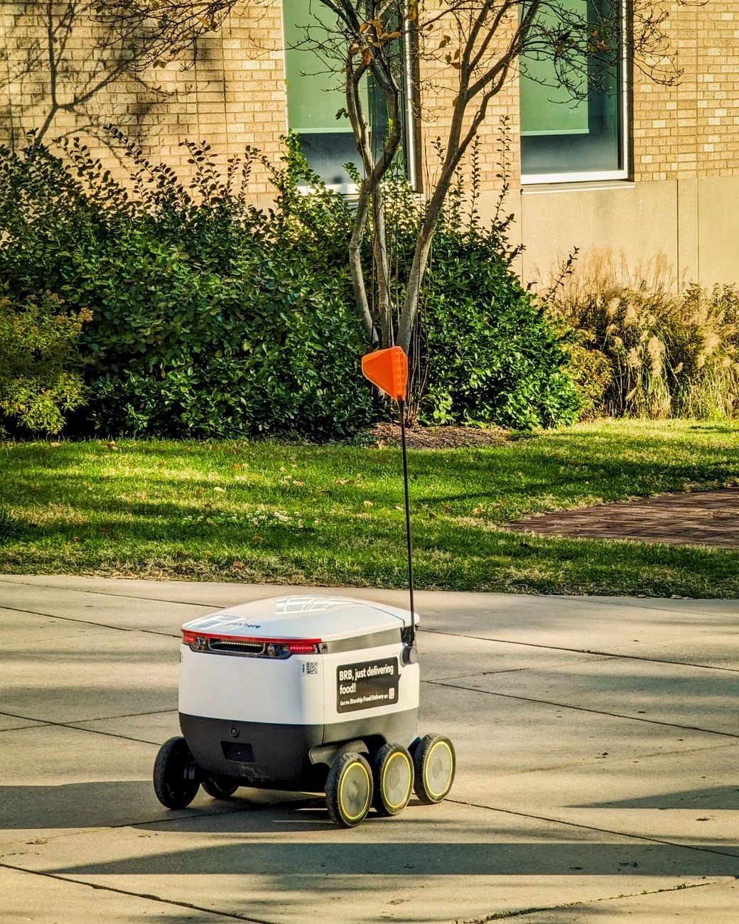 food delivery robot on sidewalk, Los Robots Cortacésped Más Avanzados Para Olvidarte de Cortar el Césped